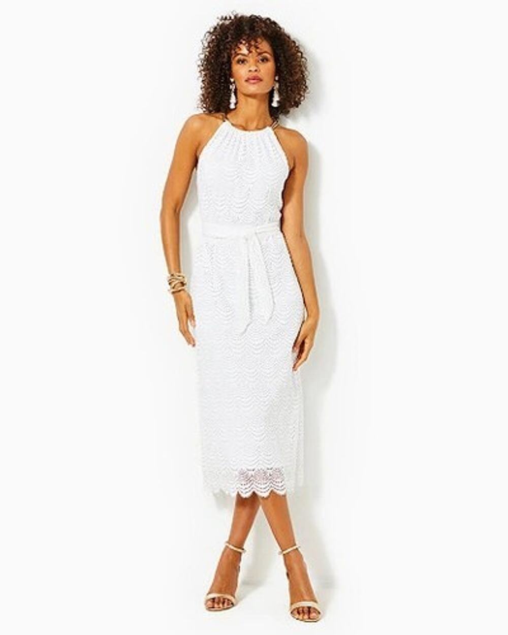 Lilly Pulitzer Bingham White Resort Lace Crochet Maxi Dress New Small